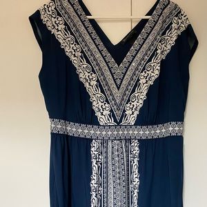 Blue and light cream dress!